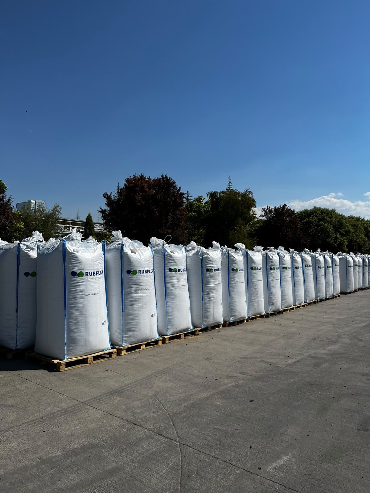 Big-bag'lerde sevkiyata hazır EPDM granül